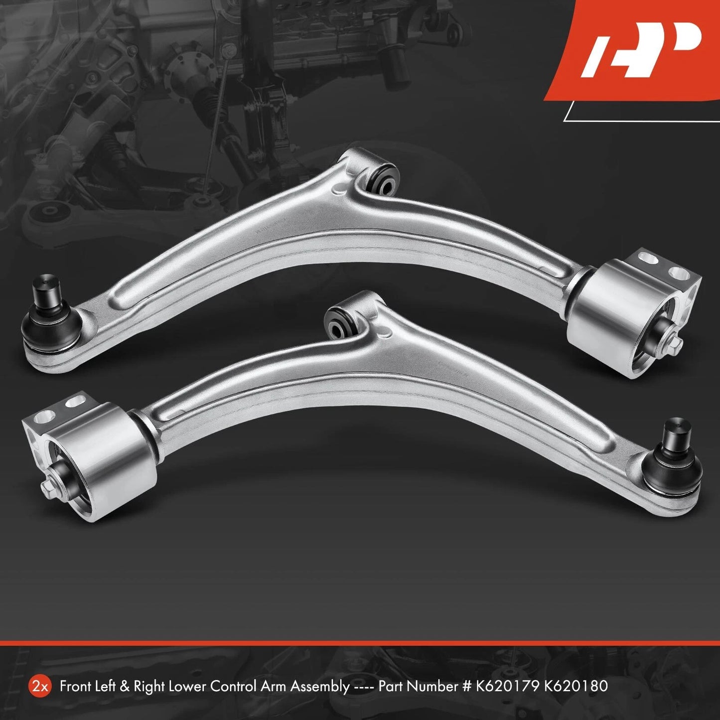 2X Front Lower Control Arm with Ball Joint for Chevrolet Malibu (2008–2012)