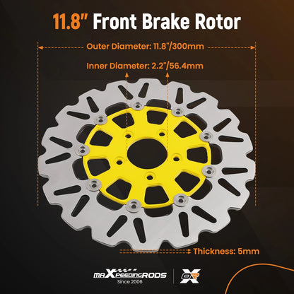 2x Front Brake Rotor Disc for Harley-Davidson Touring Trike Softail (2008–2024)