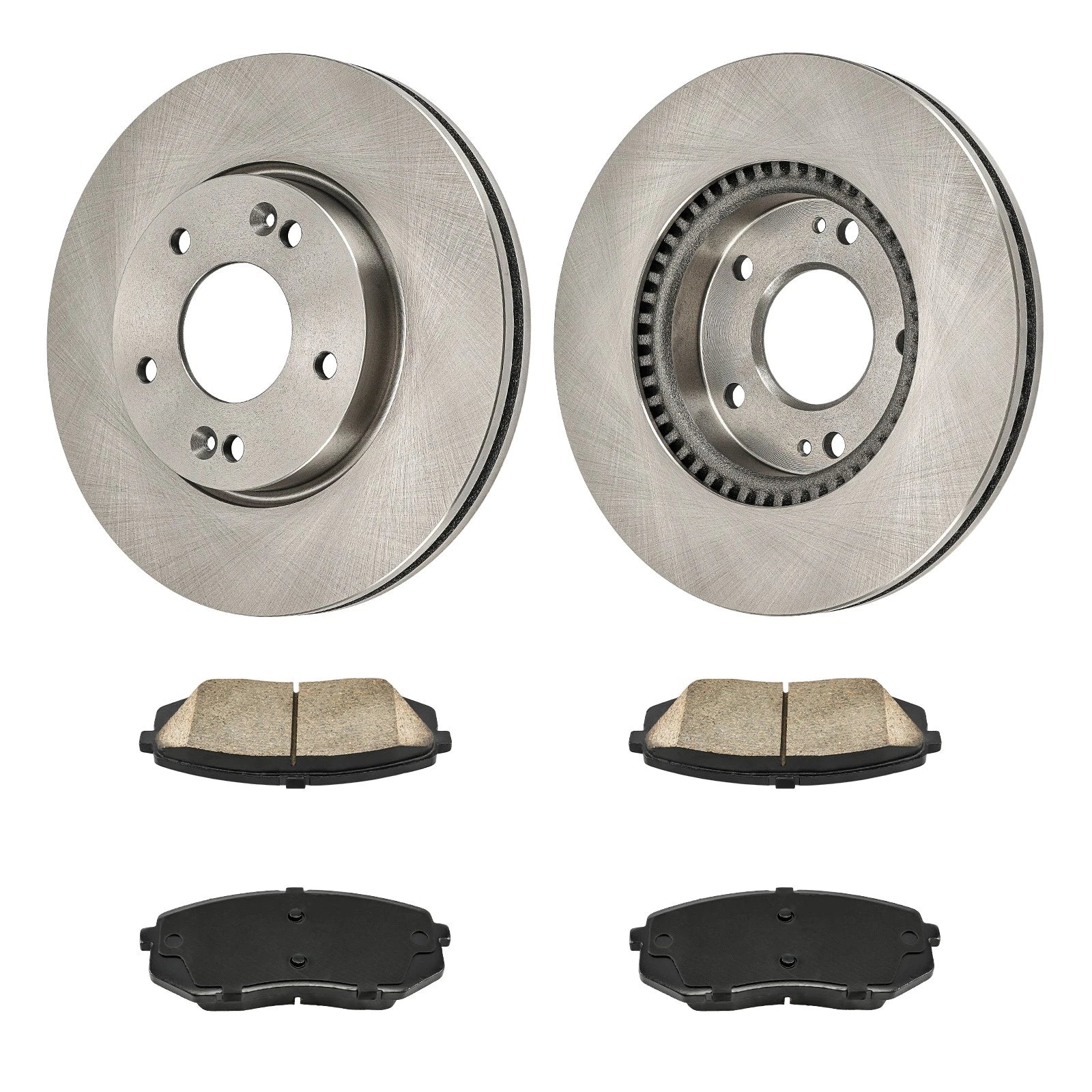 Front Ceramic Brake Pads and Rotors Kit for 2010 Kia Rondo (2010–2010)