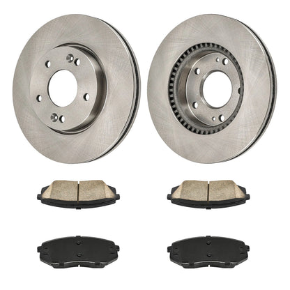 Front Ceramic Brake Pads and Rotors Kit for 2010 Kia Rondo (2010–2010)