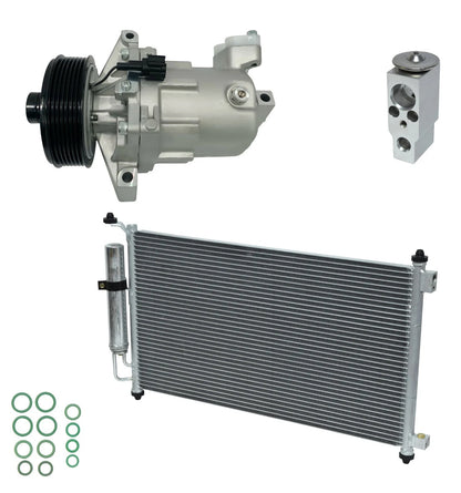 A/C Compressor Kit with Condenser for Nissan Versa 1.8L (2007–2012)