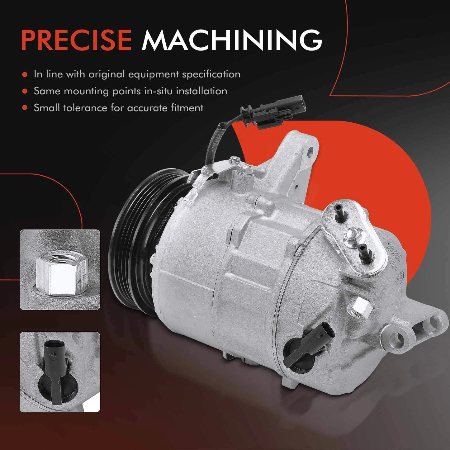 A/C Compressor with Clutch for Chevrolet Silverado GMC Sierra (2007–2013)