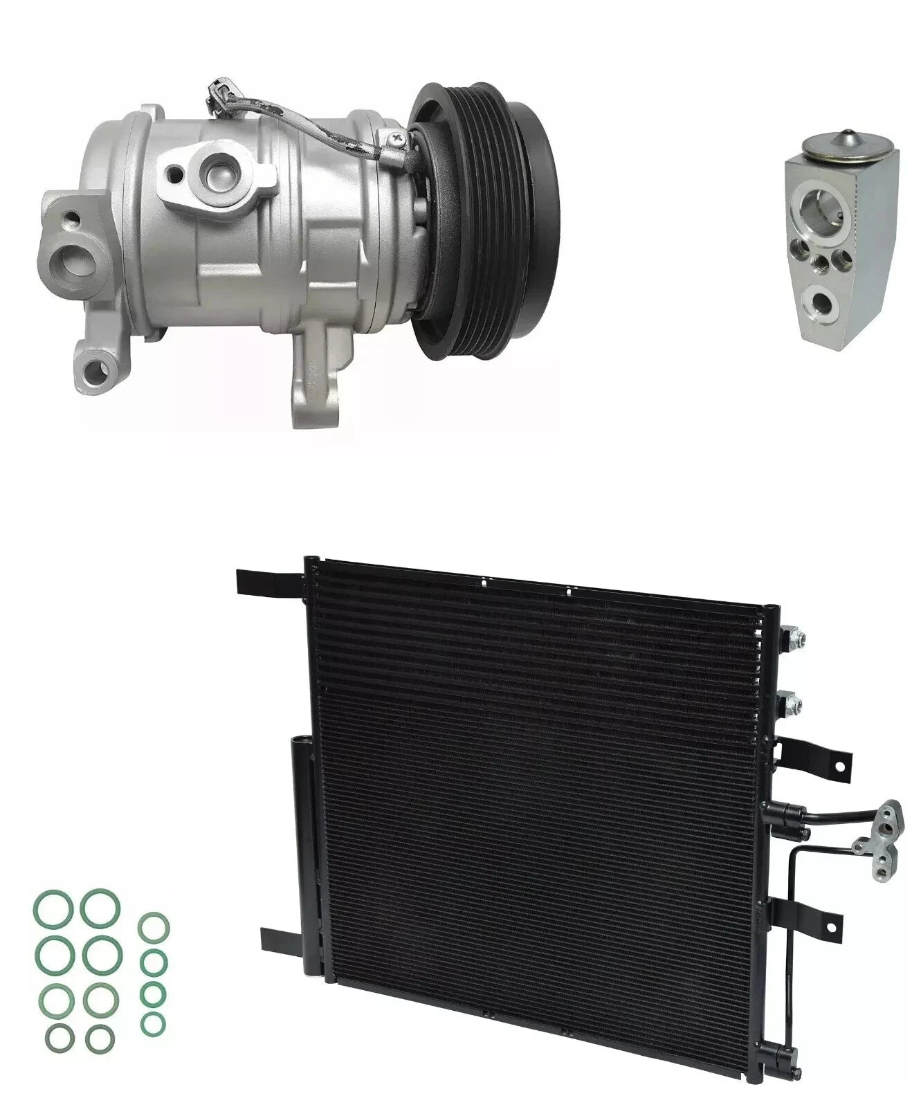 AC Compressor Kit with Condenser for Dodge Ram 1500 3.7L (2013–2013)