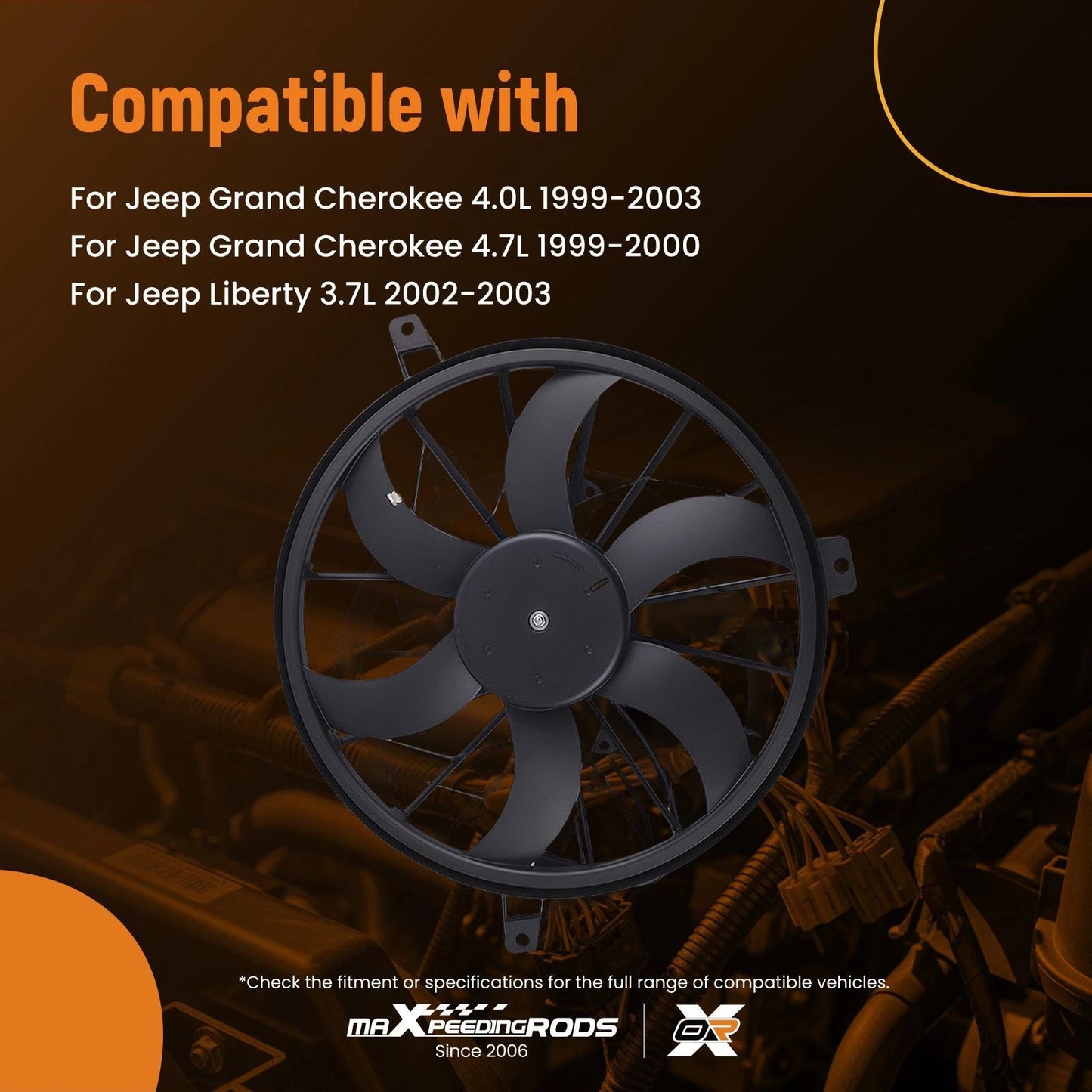 Electric Radiator Cooling Fan for Jeep Grand Cherokee Liberty (1999–2003)