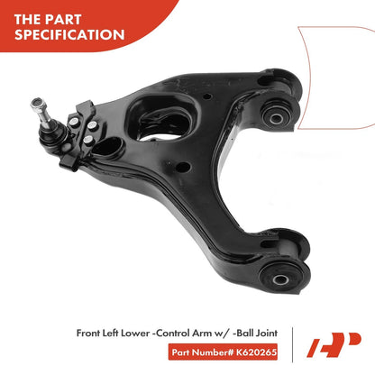 8x Front Lower Control Arm Ball Joint Tie Rod for Chevy Silverado 1500 (2007–2018)