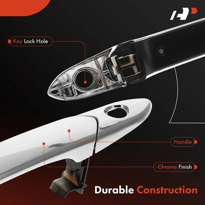 Chrome Exterior Door Handle with Keyhole for Chevrolet Spark (2016–2021)