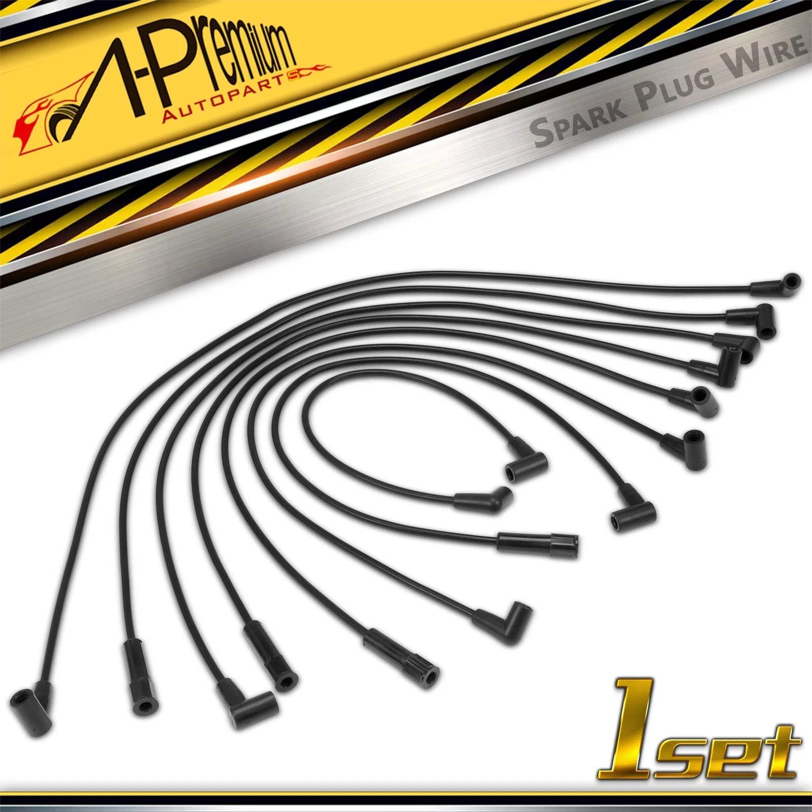 8x Spark Plug Wire Set for Chevrolet Malibu C10 GMC C1500 Jimmy (1970–1996)
