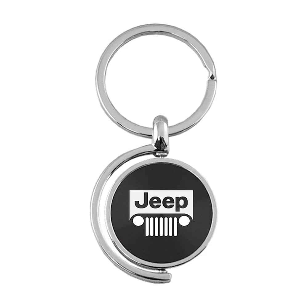 Grille on Black Spinner Keychain - Officially Licensed for Jeep