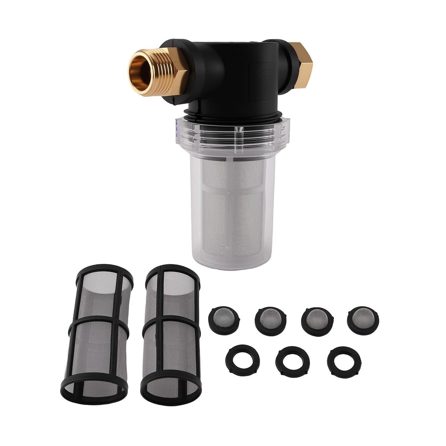 Brass Hose Inline Filter for Pressure Washer 3/4" Thread (Stainless Steel)
