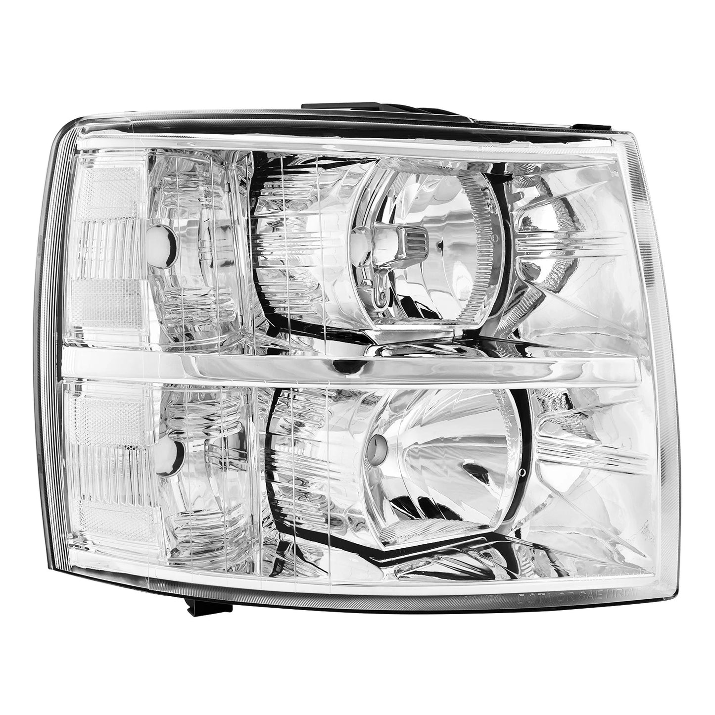 Headlight Assembly for Chevrolet Silverado 2007–2014 (Halogen Chrome)