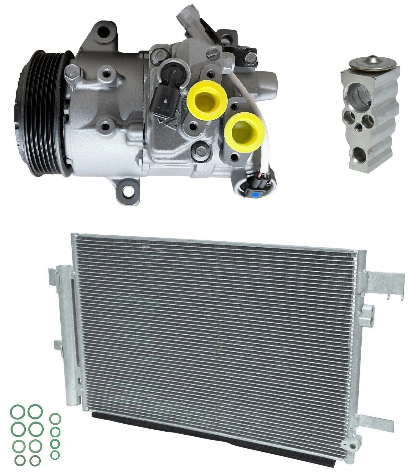 AC Compressor Kit With Condenser Replacement for Subaru Impreza 2.0L (2021–2021)