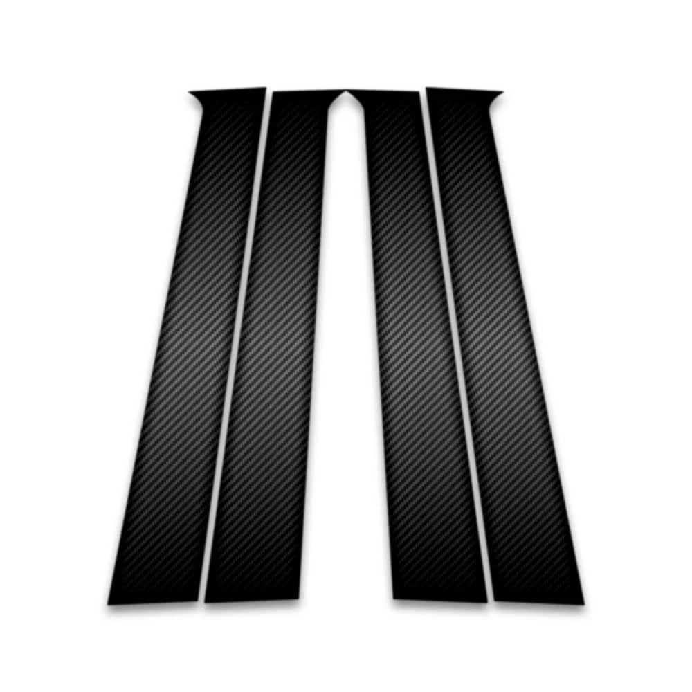4pc Carbon Fiber Pillar Post Covers for 2009-2011 Chevrolet Aveo Hatchback