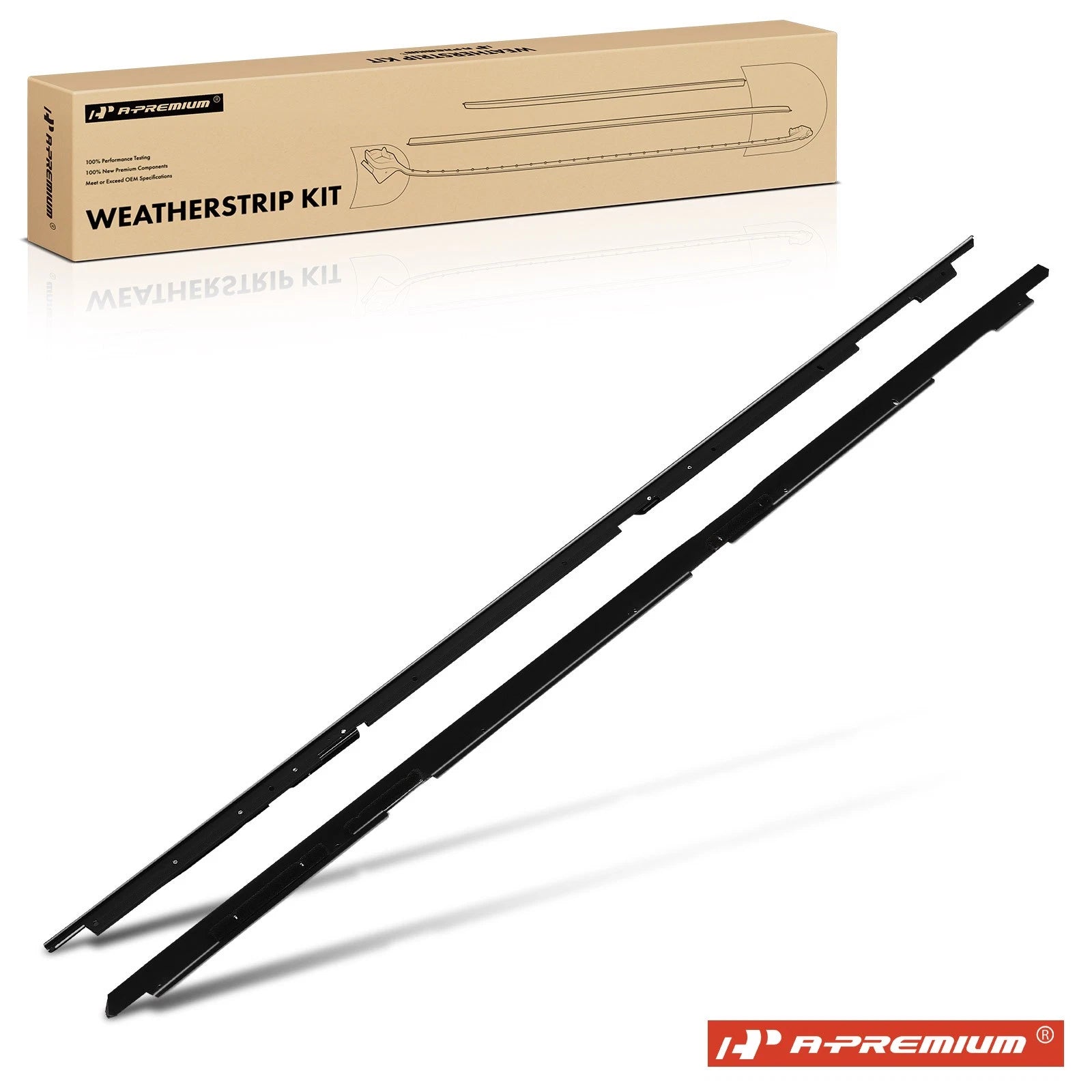 2X Door Window Sweep Weatherstrip Seals for Chevy Camaro (2010–2015)