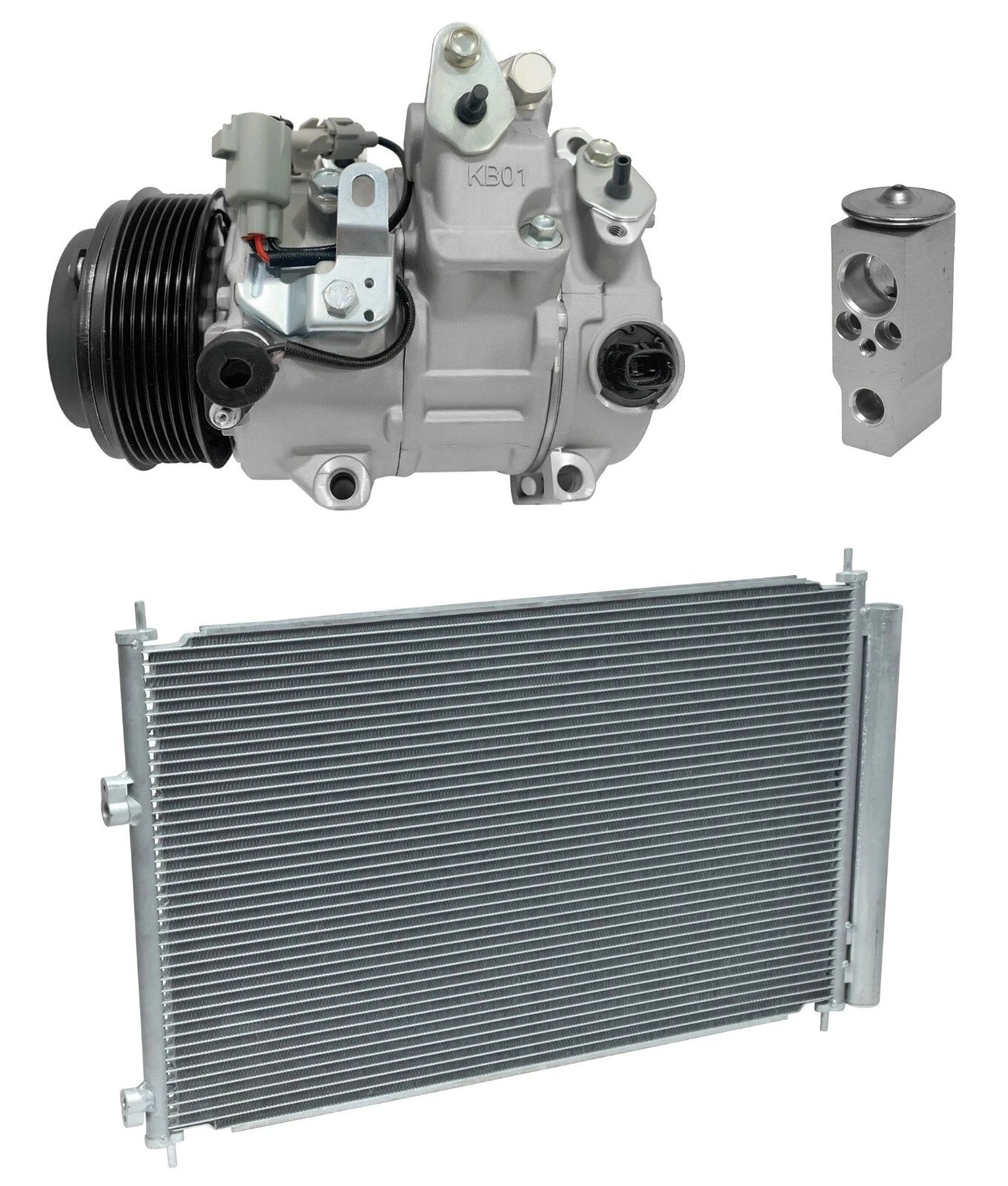 AC Compressor Kit w Condenser for Toyota RAV4 2011–2018