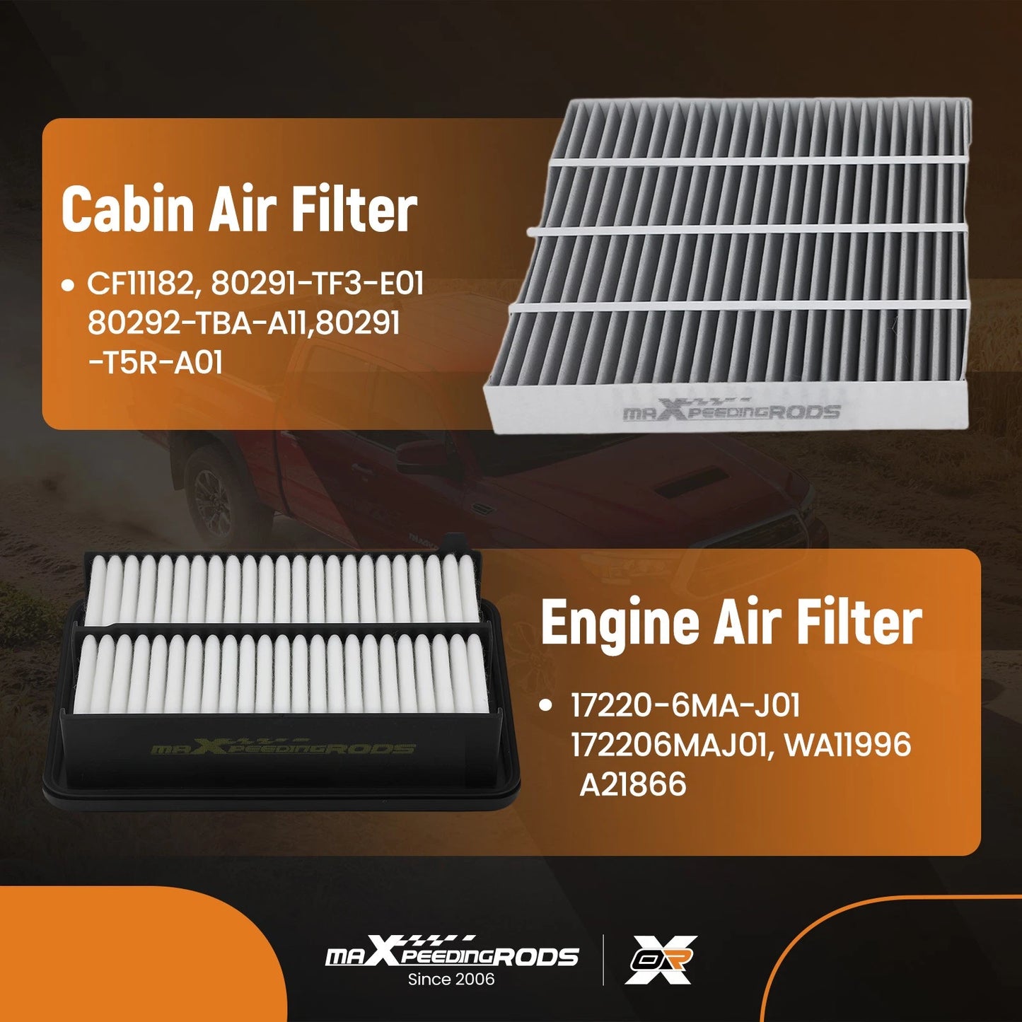 Air Filter 2-Pack for Honda CR-V Hybrid 2.0L (2023–2025)