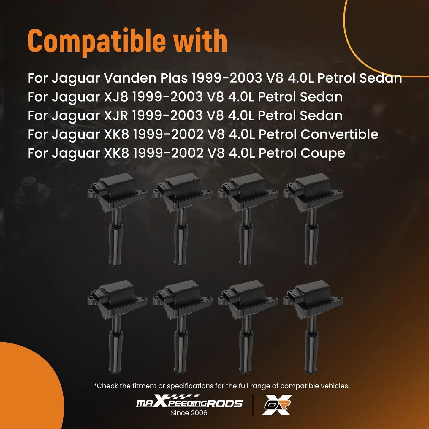 Ignition Coil Set for Jaguar XJR Vanden Plas (1999–2003)