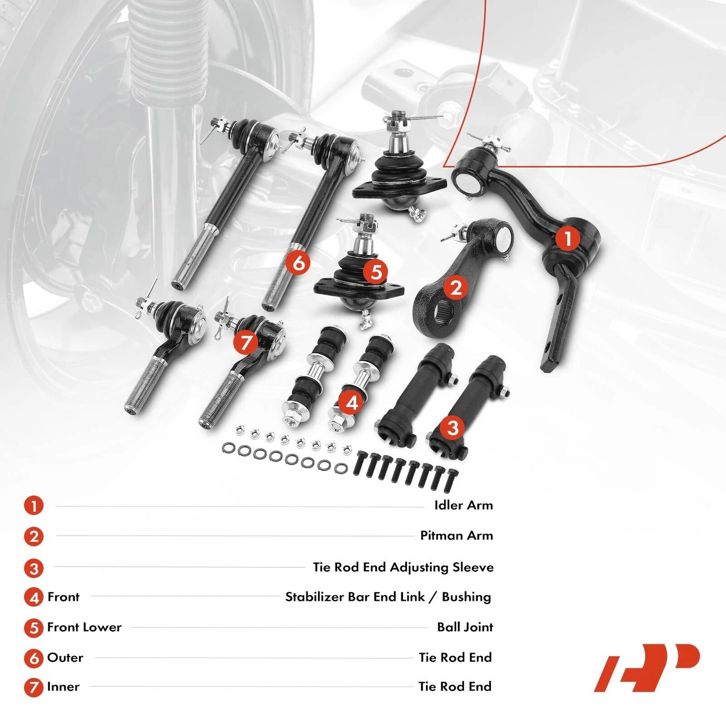 12x Front Sway Bar Link for Chevy Blazer S10 GMC Isuzu (1995–1998)