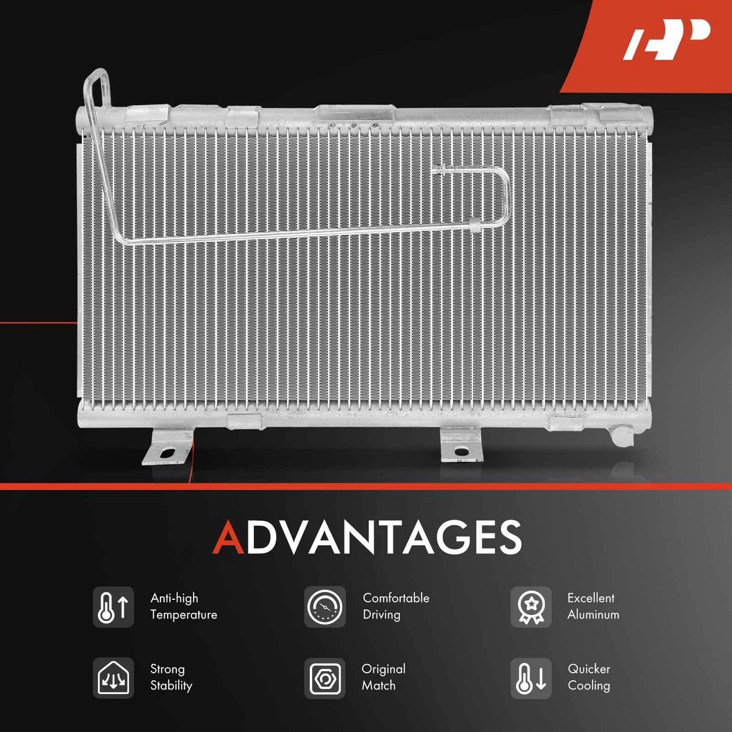 A/C Condenser with Bracket for Chevy GMC T6500 T7500 T8500 (2004–2009)
