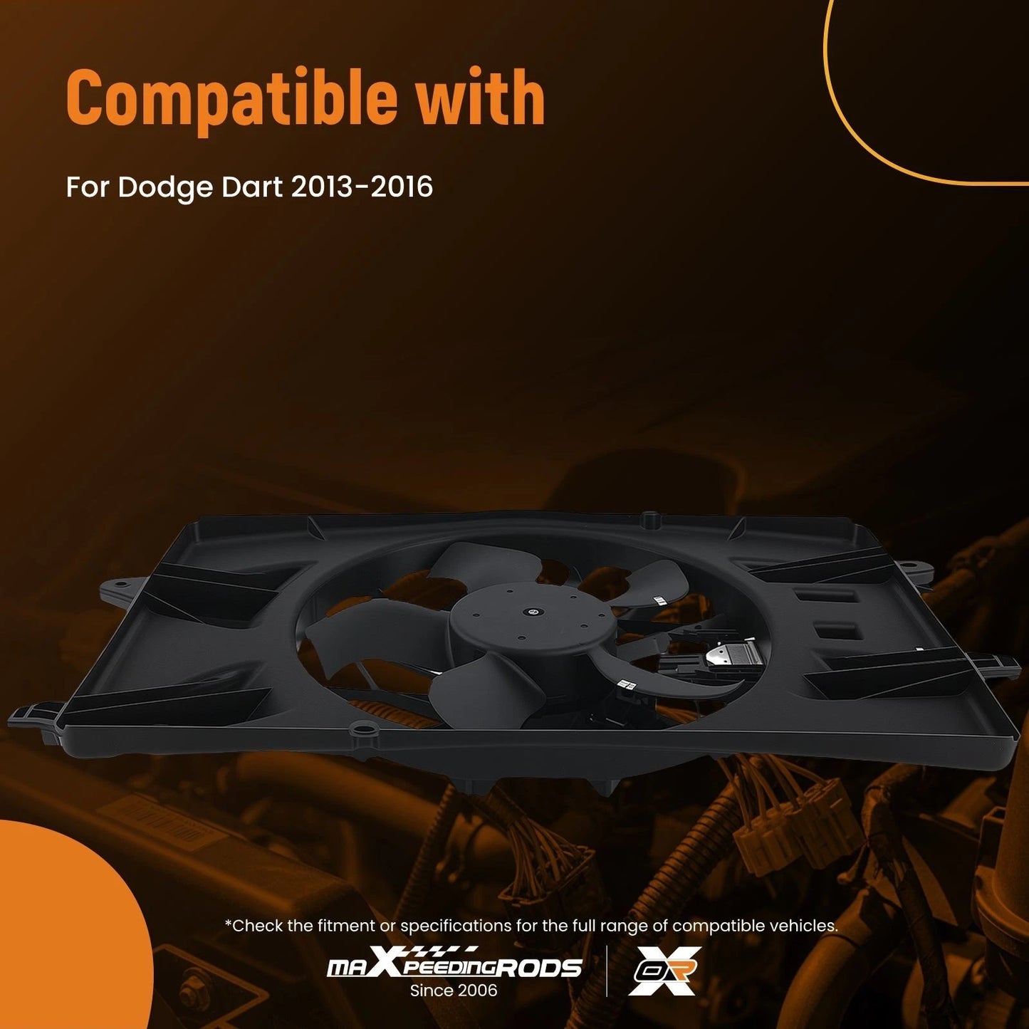 5-Blade Radiator Fan for Dodge Dart (2013–2016)
