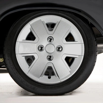 Set of Four 15" Silver Hubcap Wheel Covers for 2006-2011 Ford Focus (Push-on)