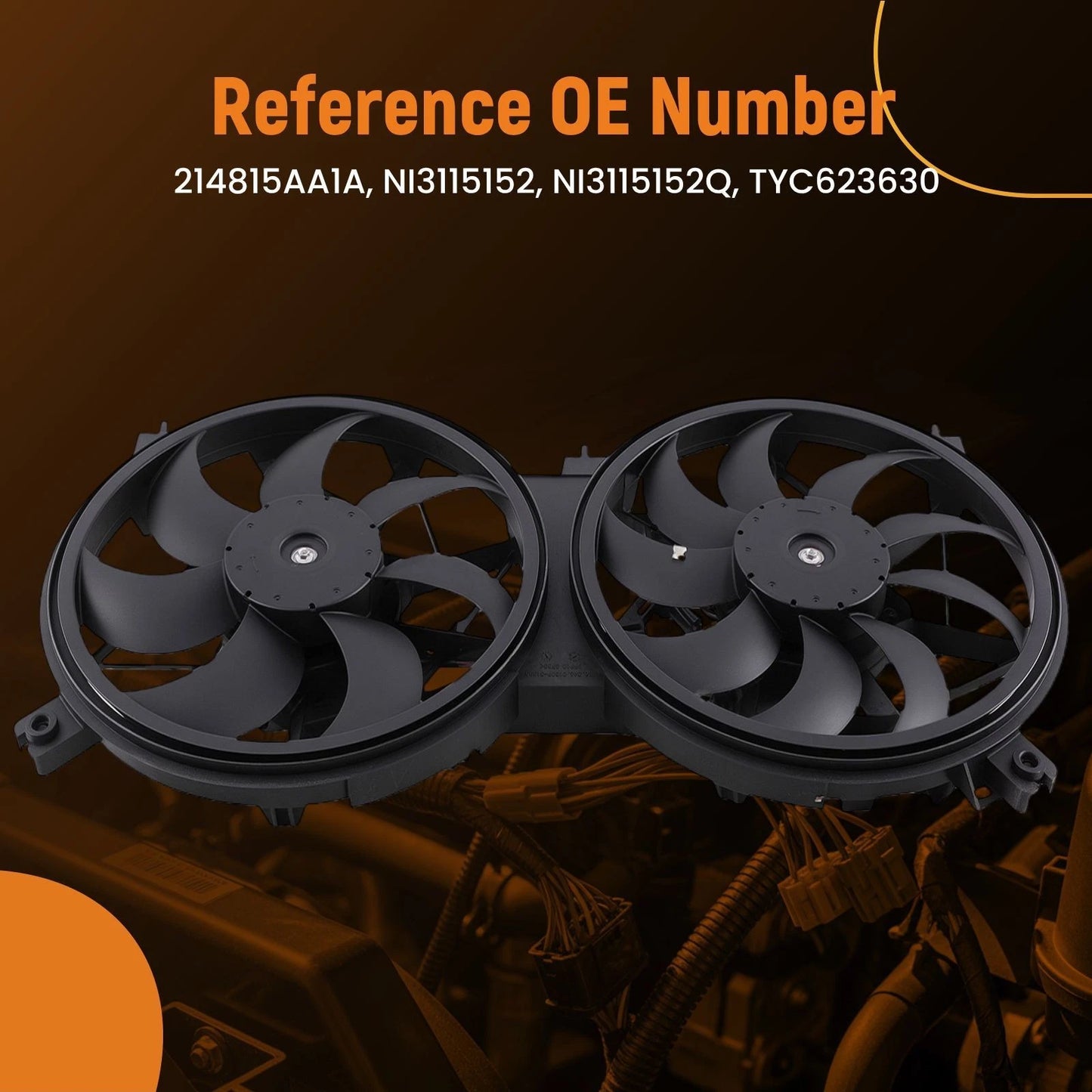 Electric Cooling Fan Assembly for Nissan Murano (2015–2018) TYC