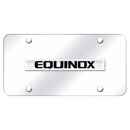 Chrome Name on Chrome License Plate - Officially Licensed for Chevrolet Equinox