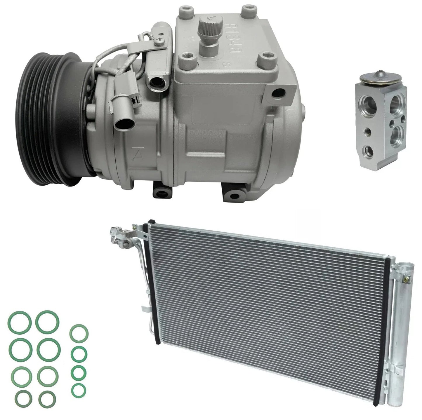A/C Compressor Kit With Condenser Replacement for Hyundai Genesis Coupe 2012–2013