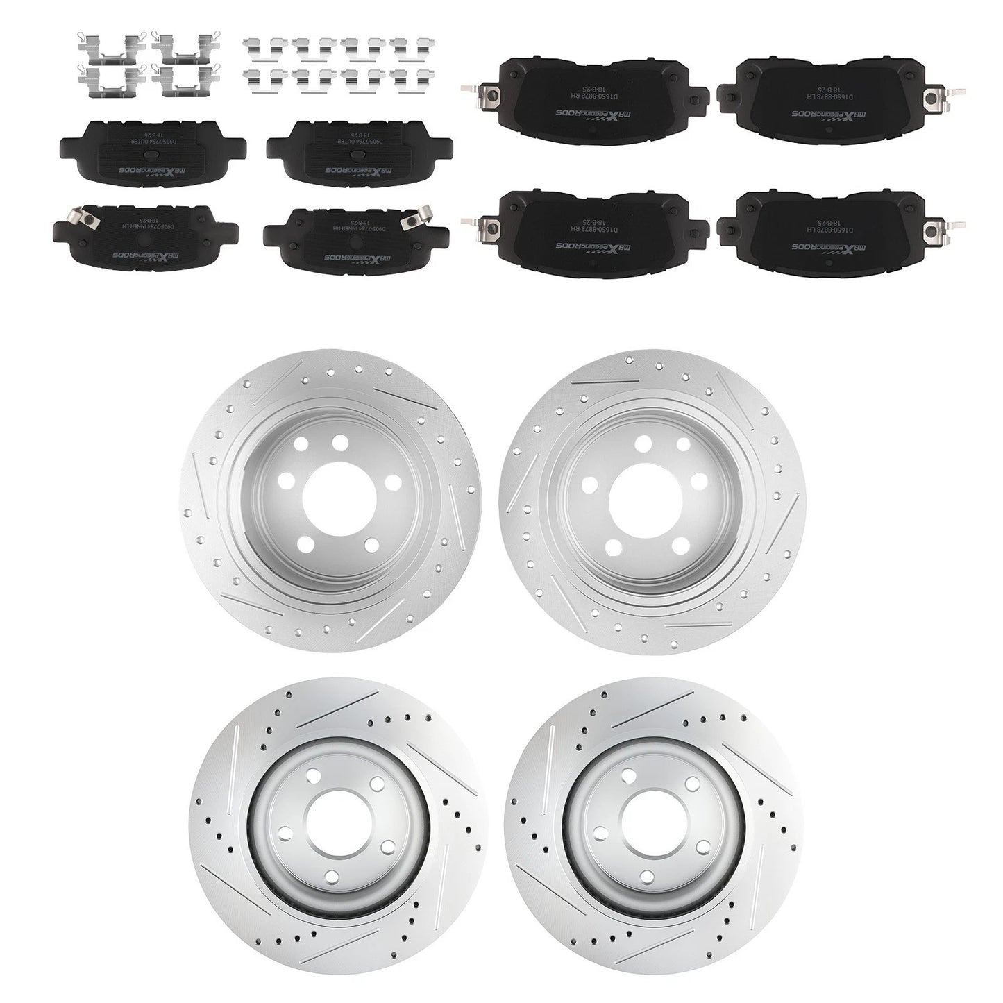 Front Rear Brake Rotors and Ceramic Pads Kit for Nissan Altima (2013–2023)