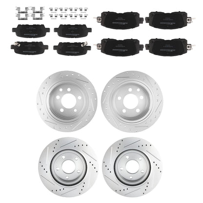 Front Rear Brake Rotors and Ceramic Pads Kit for Nissan Altima (2013–2023)
