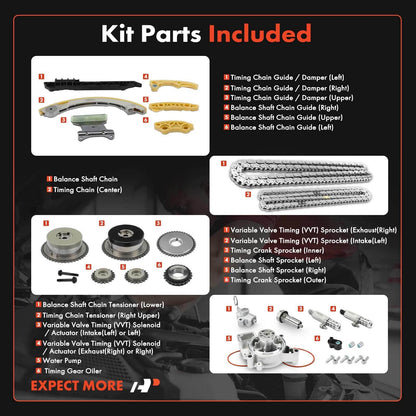 20x Timing Belt and Water Pump Kit for Chevrolet Malibu (2008–2012)