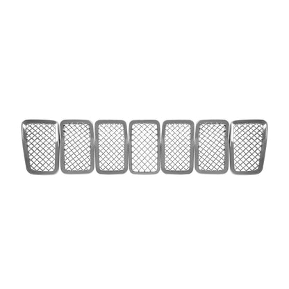 7pc Grille Overlay Chrome Replacement for Jeep Cherokee (2019–2021)