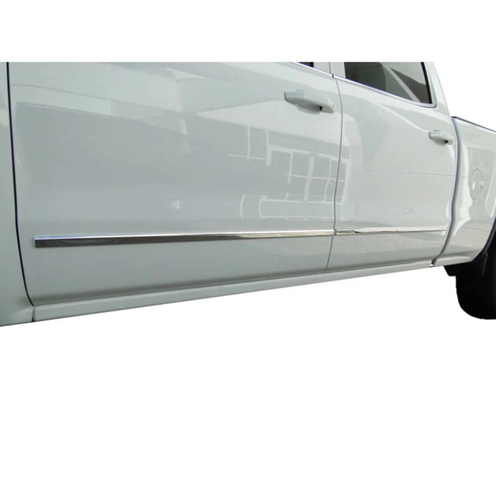 Chrome Body Side Moldings (Over Factory) for 2014-16 GMC Sierra Double Cab