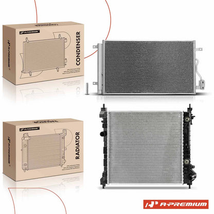 2X Radiator and AC Condenser Cooling Kit for Chevy Spark EV (2014–2016)