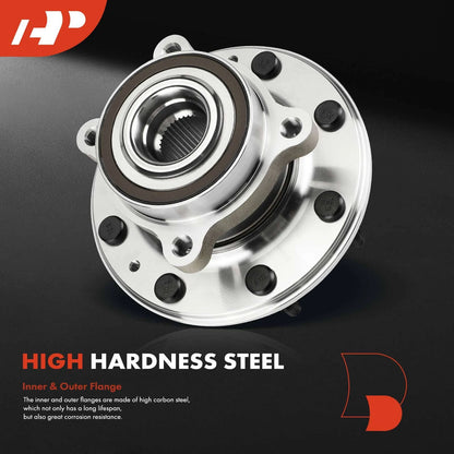 2X Front Wheel Hub & Bearing Assembly for Chevy Silverado 2500/3500 (2001–2019)