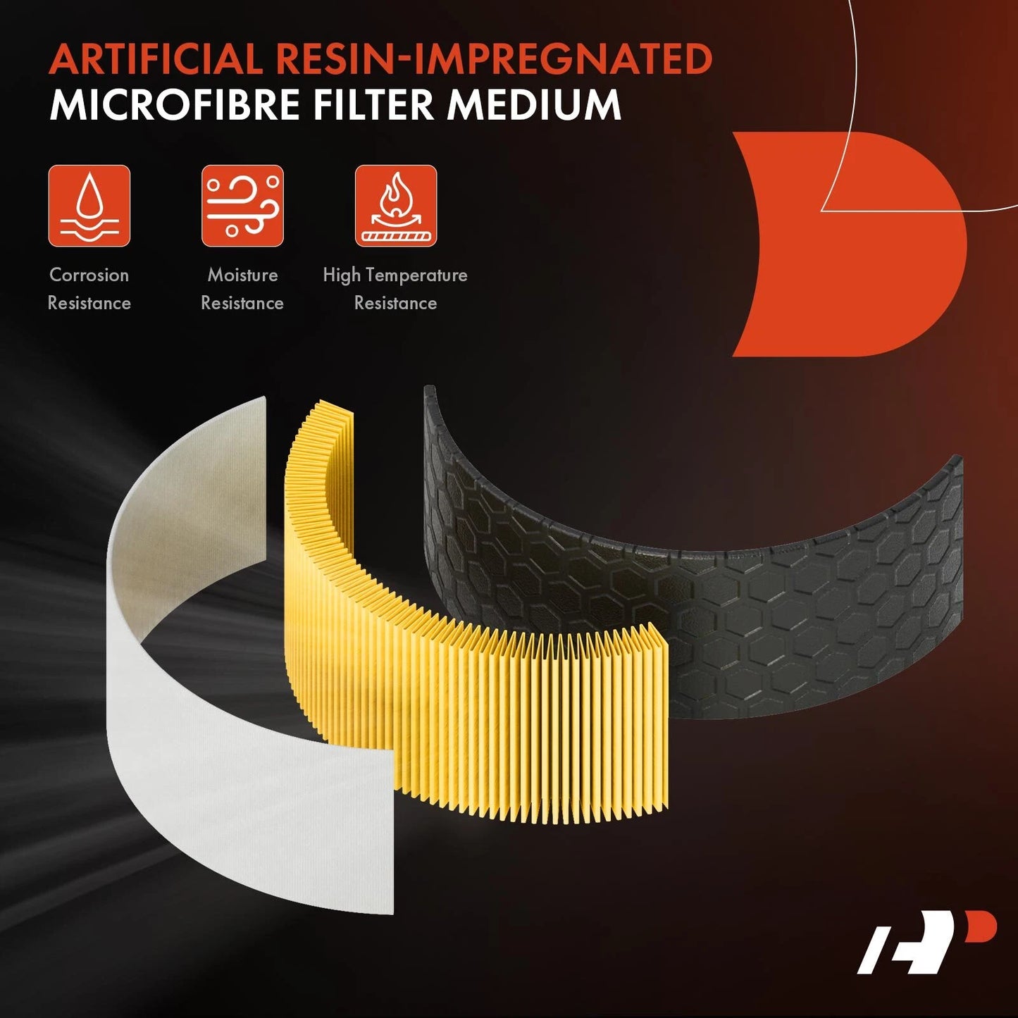 2X Engine Air Filter for Mercedes-Benz 380SE 500SEC 500SEL (1984–1985)