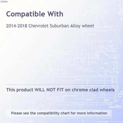 Chrome Wheel Skins 4pc Set for 2014–2018 Chevy Suburban 18 inch