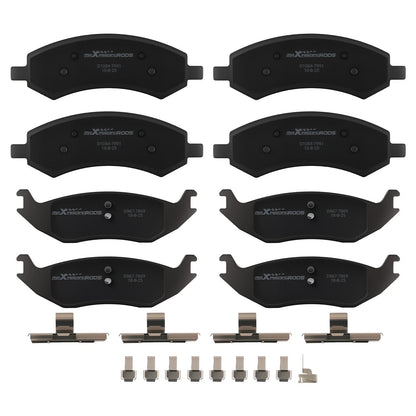 Front & Rear Ceramic Brake Pads for Chrysler Aspen/Ram 1500 (2007–2018)