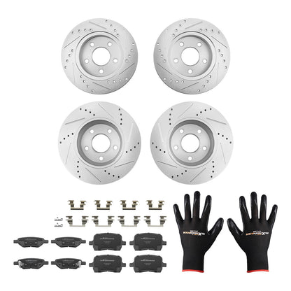 Front Rear Brake Rotors and Pads Kit for Chevrolet HHR (2008–2011)