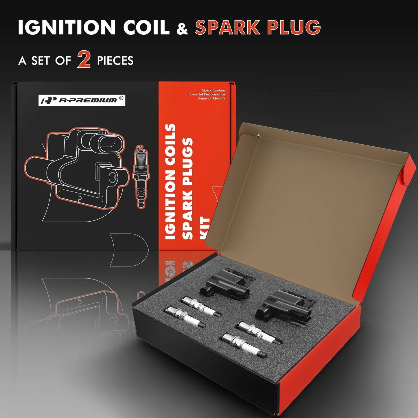 2X Ignition Coil & 4X Iridium Spark Plug for Toyota Camry (1997–2001)