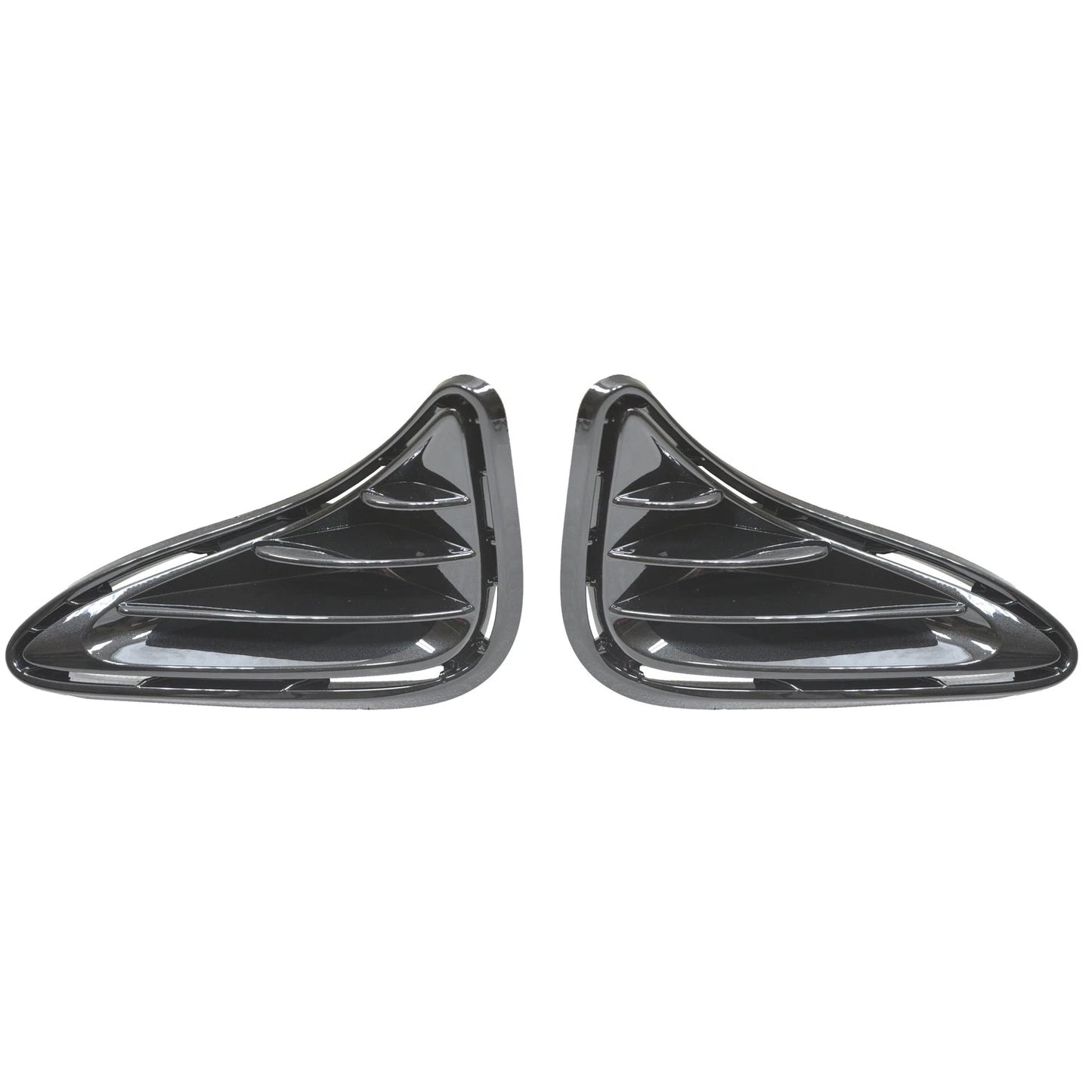 Black Gloss Driver/Passenger Side Rear Set 2-Pieces Daytime Running Light Covers