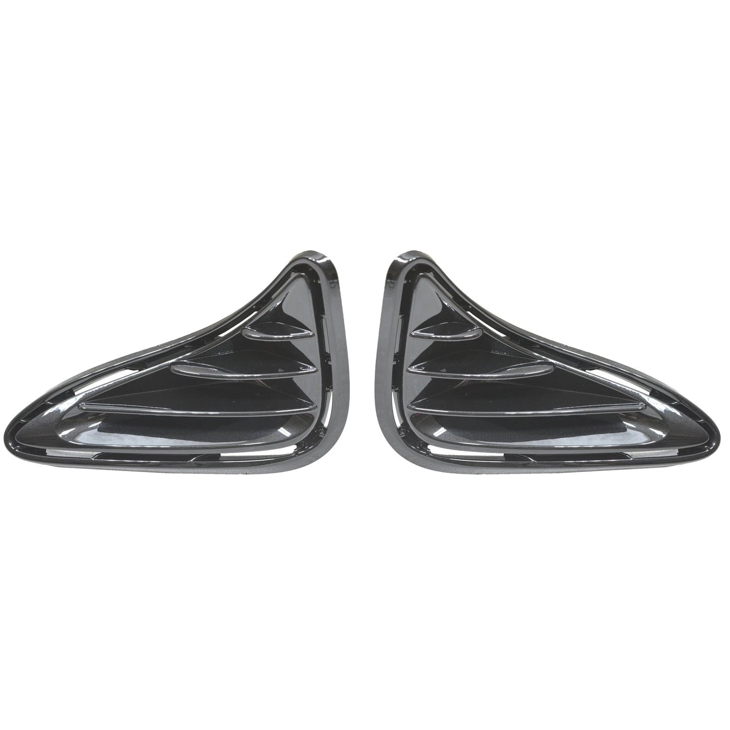 Black Gloss Driver/Passenger Side Rear Set 2-Pieces Daytime Running Light Covers