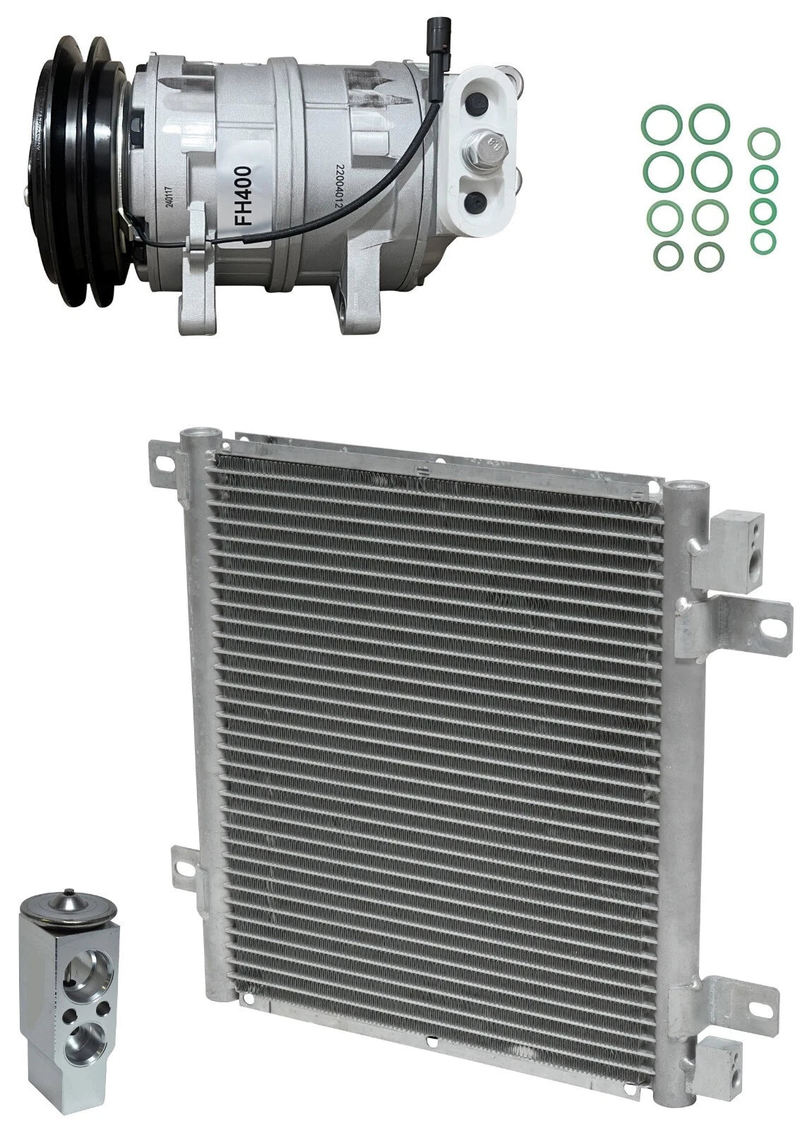 AC Compressor Kit With Condenser for Freightliner W4500 Tiltmaster (2001–2005)