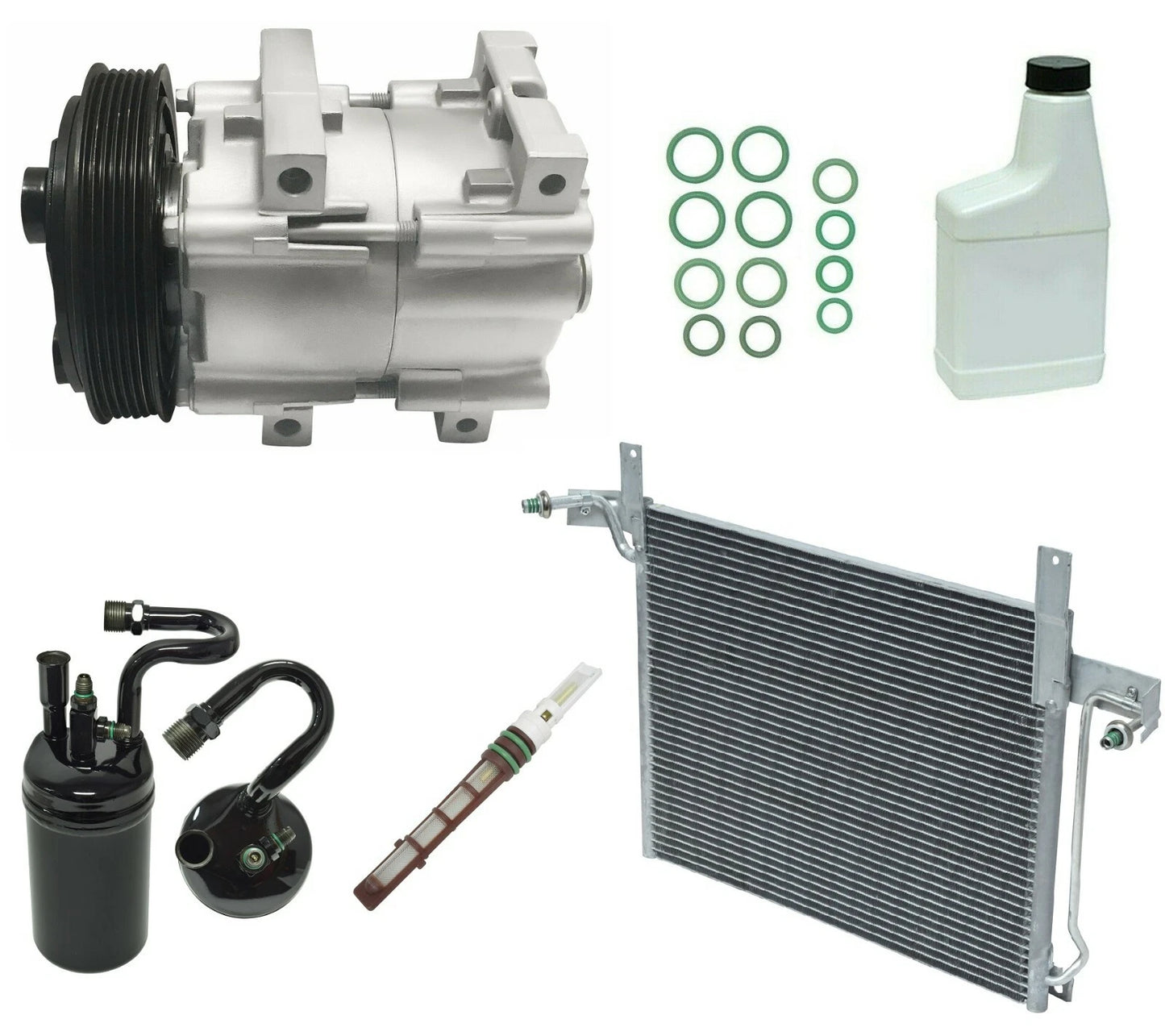 AC Compressor Replacement with Condenser for Ford Edge (2007–2014)