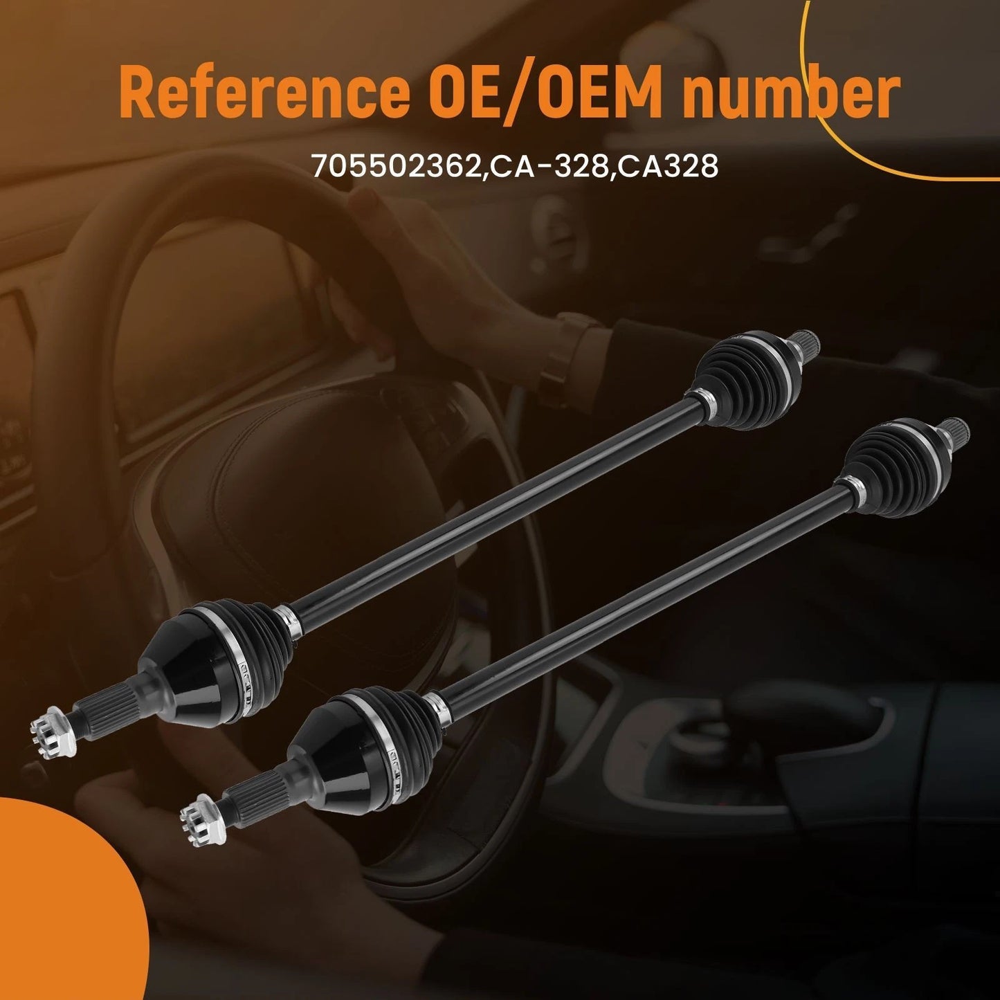 2Pcs Rear CV Axle for Can-Am Maverick X3 (2017–2023)