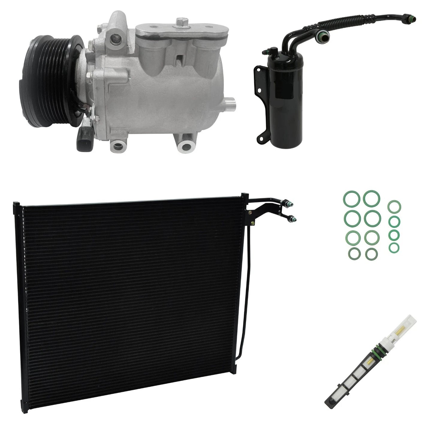 AC Compressor Kit with Condenser for Ford E-350 Club Wagon (2003–2003)