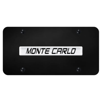 Chrome Name on Black License Plate-Officially Licensed for Chevrolet Monte Carlo