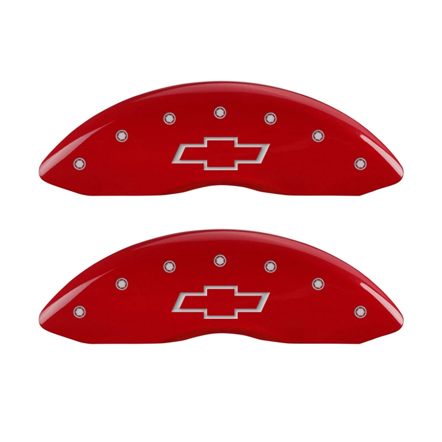 Front and Rear Red Bowtie Caliper Covers for 2006–2009 Chevy Impala