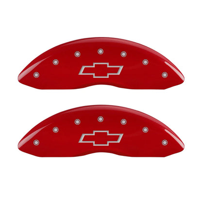 Front and Rear Red Bowtie Caliper Covers for 2006–2009 Chevy Impala