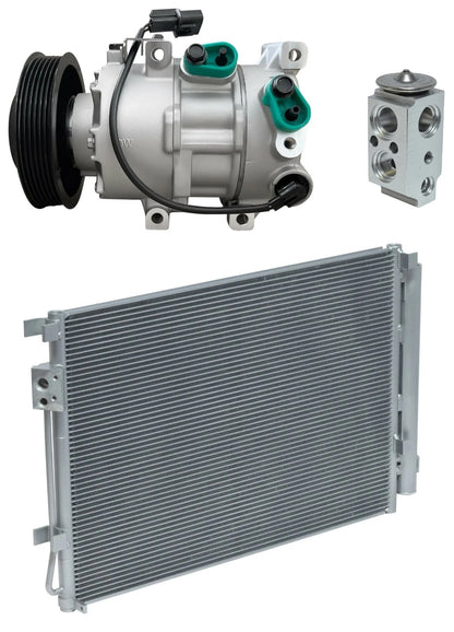 AC Compressor Kit With Condenser for Kia Rio 1.6L (2017–2017)