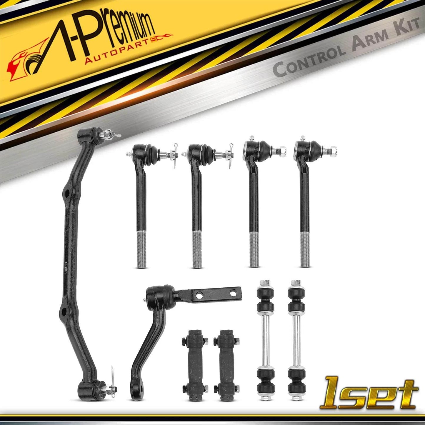 10Pcs Tie Rod End Kit for Chevrolet S10 Blazer GMC Jimmy (1996–2005)